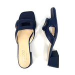 Load image into Gallery viewer, The Rectangle Slide Sandal in Navy
