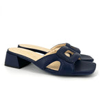 Load image into Gallery viewer, The Rectangle Slide Sandal in Navy
