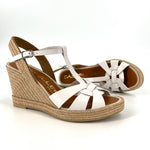 Load image into Gallery viewer, The Interlock T-Strap Espadrille in Off White
