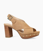 Load image into Gallery viewer, The Platform X Front Sandal in Latte
