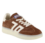 Load image into Gallery viewer, The Gum Sole Suede Retro Sneaker in Brown White
