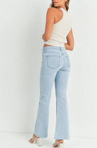 The Scissor Cut Flare in Light Denim