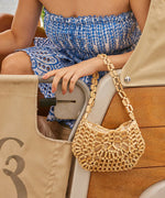 Load image into Gallery viewer, The Wooden Bead Shoulder Bag in Natural

