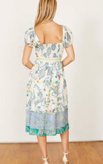 Load image into Gallery viewer, The Fit and Flare Dress in Blue White
