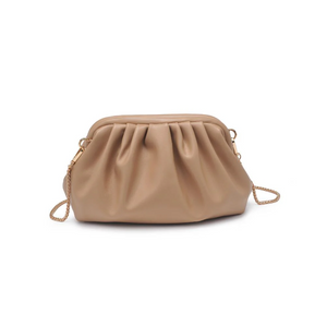 The Gold Stud Clutch in Nude