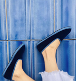 Load image into Gallery viewer, The Velvet Everyday Flat in Denim

