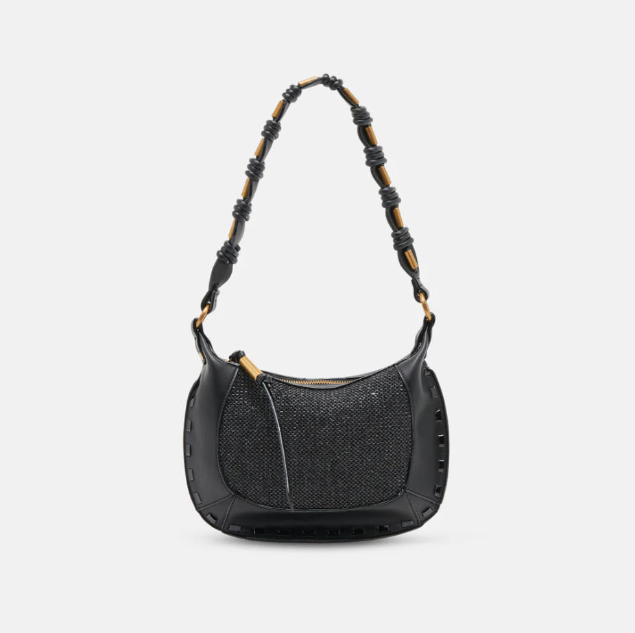 The Mixed Media Shoulder Bag in Black