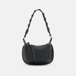 Load image into Gallery viewer, The Mixed Media Shoulder Bag in Black
