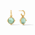 Load image into Gallery viewer, The Honeybee Hoop and Charm in Aquamarine
