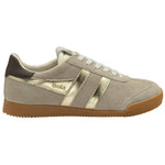 Load image into Gallery viewer, The Elan Sneaker in Bone Gold Brown
