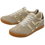 Load image into Gallery viewer, The Elan Sneaker in Bone Gold Brown
