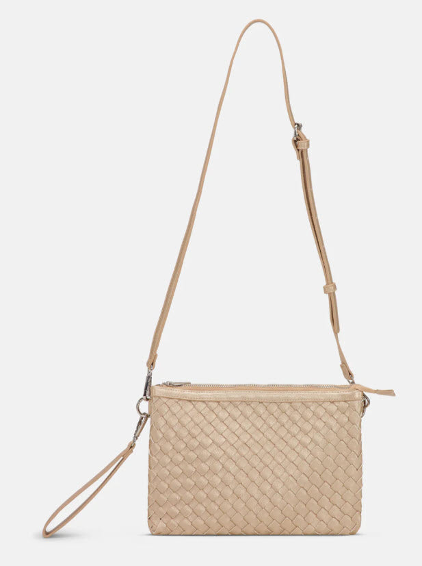 The Woven Crossbody in Gold