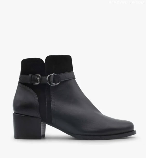 The Belted Ankle Bootie in Black