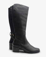 Load image into Gallery viewer, The Tall Riding Boot with Back Gore in Black
