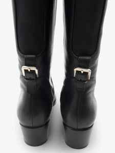 The Tall Riding Boot with Back Gore in Black