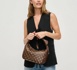 Load image into Gallery viewer, The Gold Stud Crossbody in Espresso
