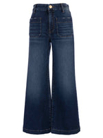 Load image into Gallery viewer, The Patch Pocket Wide Leg in Dk Denim
