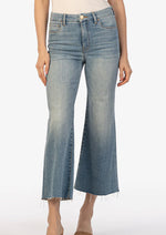 Load image into Gallery viewer, The Wide Leg Raw Hem Jean in Romantic
