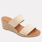 Load image into Gallery viewer, The Raffia Elastic 2 Band Espadrille in Natural
