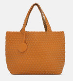 Load image into Gallery viewer, The Reversible Woven Tote in Orange &amp; Gold
