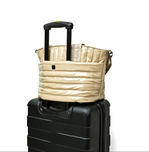 The Trailblazer Shoulder Bag in Blond Patent