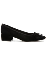 Load image into Gallery viewer, The Low Heel Pump with Bow in Black
