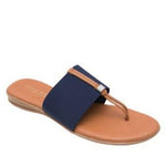 Load image into Gallery viewer, The Elastic Thong Sandal in Navy
