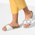 Load image into Gallery viewer, Madrid Big Buckle - The Birkenstock Premier Single Band Sandal in White
