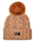 Load image into Gallery viewer, The Faux Fur Cable Knit Hat in Camel

