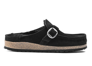 Buckey Shearling - The Moccasion Clog in Black