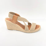 Load image into Gallery viewer, The Elastic Espadrille Sandal in Natural Linen
