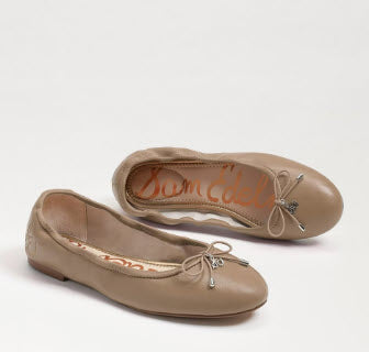 The Classic Ballet in Soft Beige Leather