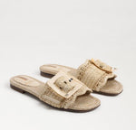 Load image into Gallery viewer, The Raffia Flat Sandal with Buckle
