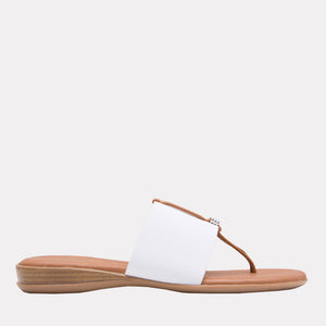 Nice - The Slide Sandal in White Andre Assous