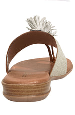 Load image into Gallery viewer, The Elastic Thong Sandal in Beige Linen
