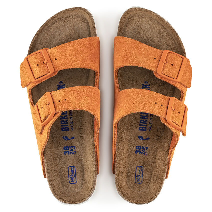 Arizona - The Birkenstock Signature Double Band Sandal in Russet Orange