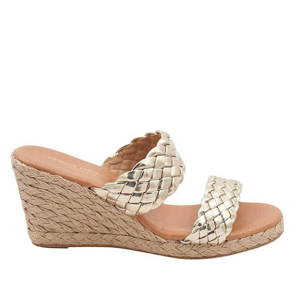 The Dual Braided Band Mid Espadrille in Platino