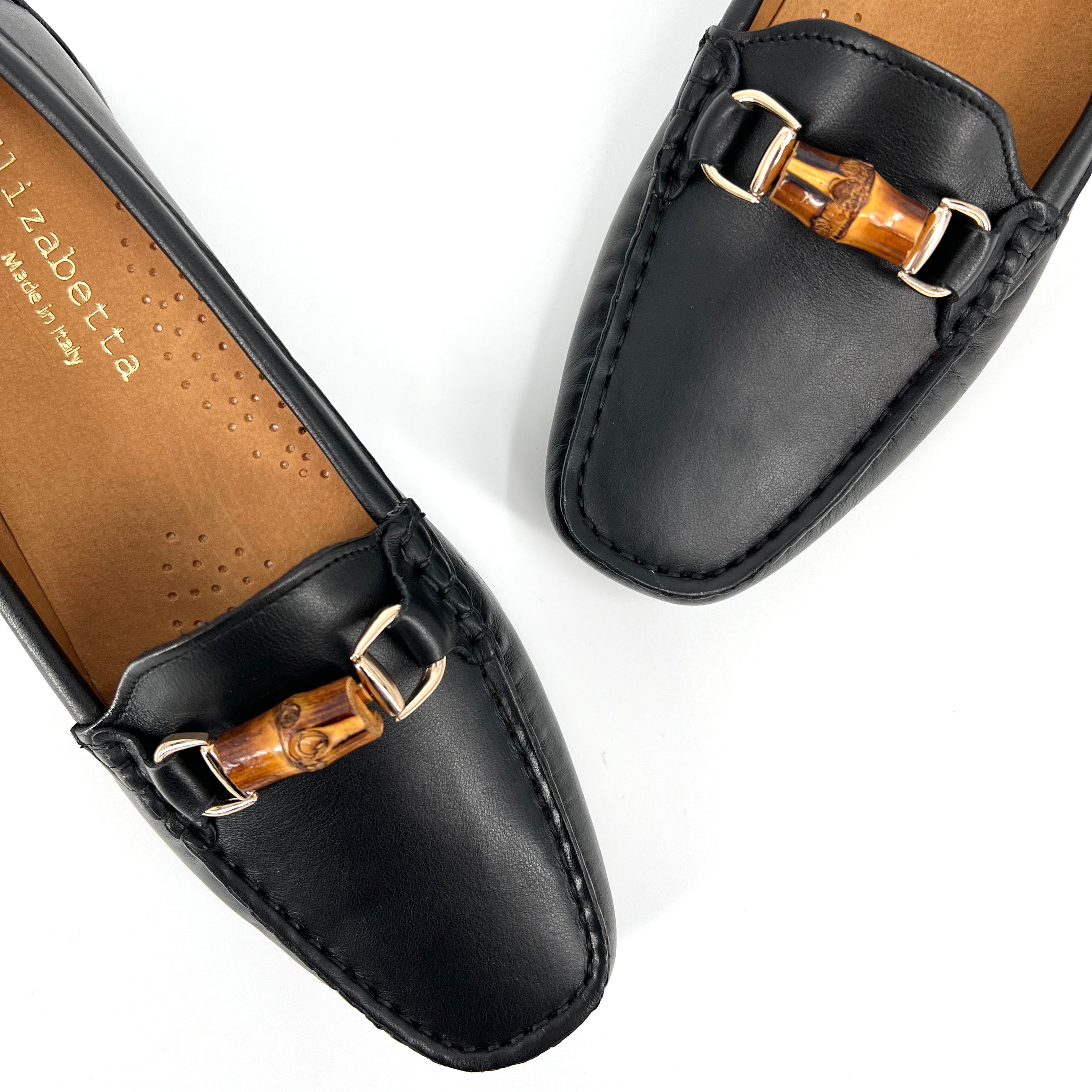 The Moccasin with Bamboo Bit in Black