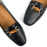 Load image into Gallery viewer, The Moccasin with Bamboo Bit in Black

