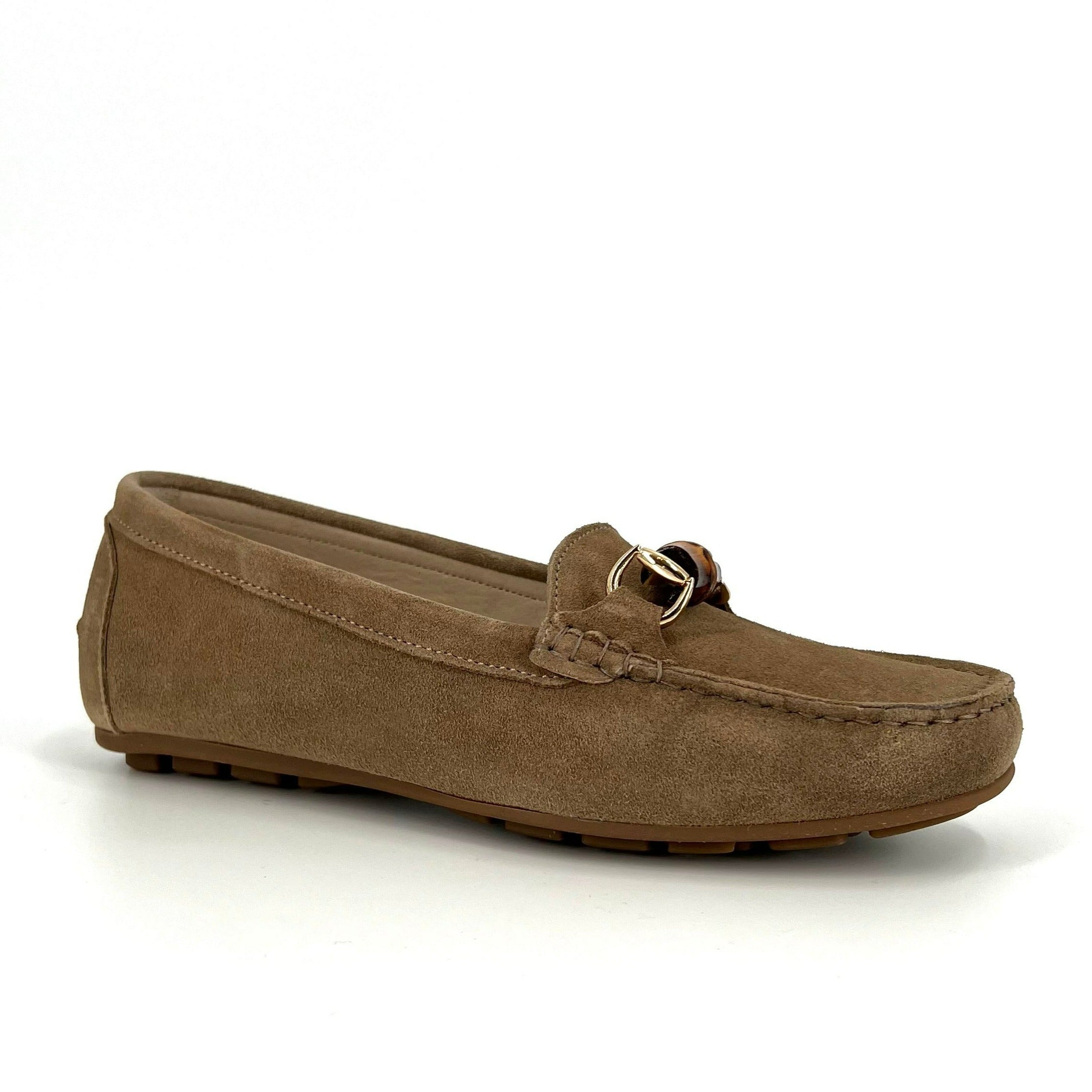 The Moccasin with Bamboo Bit in Sabbia