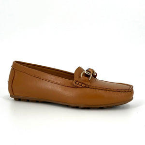 The Moccasin with Bamboo Bit in Tan