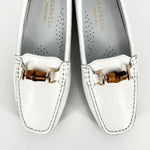 Load image into Gallery viewer, The Moccasin with Bamboo Bit in White
