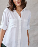 Load image into Gallery viewer, The Split Back Button Down in White
