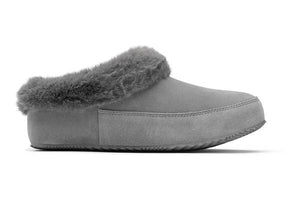 The Faux Fur Slippers in Quarry