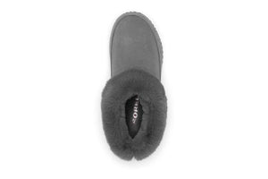 The Faux Fur Slippers in Quarry