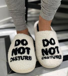 The Do Not Disturb Slippers in White