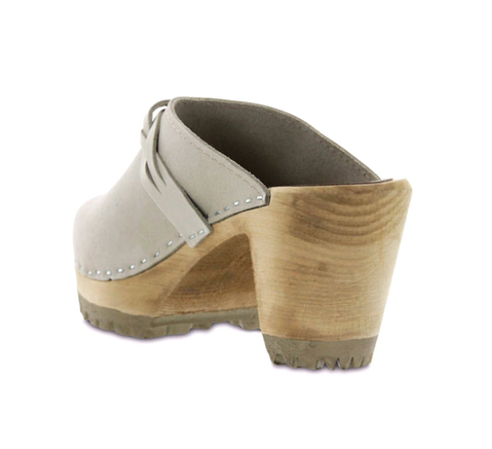 The Clog with Braid Detail in Taupe