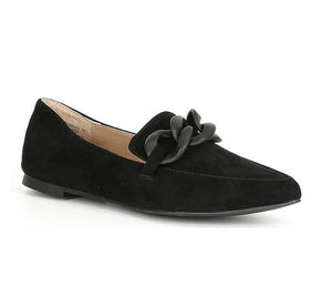 The Pointed Flat with Chain in Black