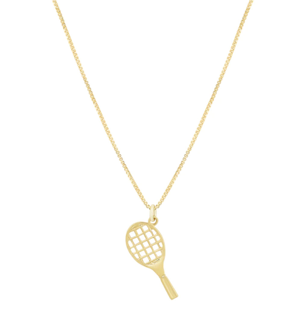 The Tennis Charm Necklace in Gold