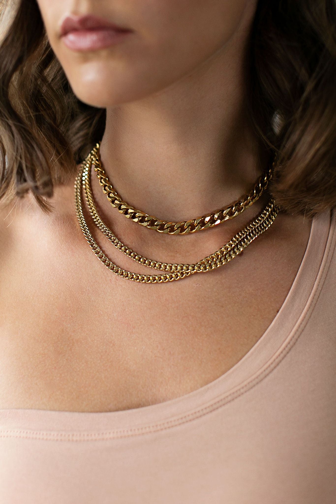 The Small Harden Link Necklace in Gold